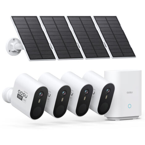 Aosu – Caméra de surveillance WiFi extérieure 5MP – Alimentation solaire – Vision nocturne couleur – Détection de mouvement – Angle de 166° - AOSU 3 K (1/5)