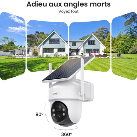 AOSU Sonnette Sans Fil 5MP, Sonnette Vidéo Sans Abonnement, Détection