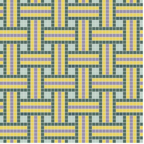 Mosaïque 2.5x2.5cm motif géométrique Palm Springs Sycamore (2 couleurs) Brillant boite de m2 Brillant / Poli boite de m2 - Mosaïque 2.5x2.5 cm Jaun