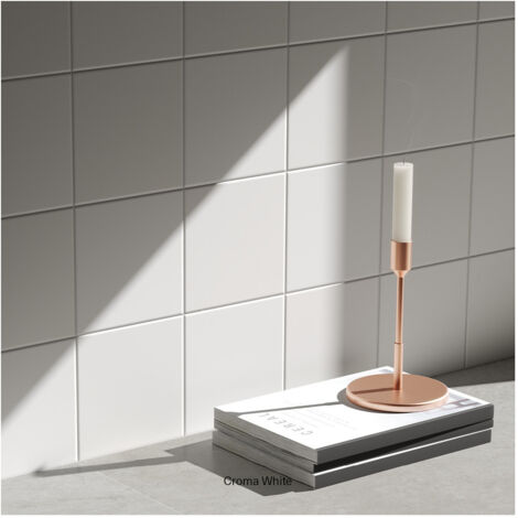 Carrelage effet camaïeu CROMA 15x15cm  White  White -  - boîte de  m2