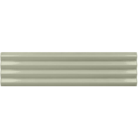 Carrelage mural faïence effet relief RYTHM 20x5cm 20x5cm Waffle Tansy green - Brillant - boîte de 0.38 m2 20 x 5 cm Waffle Tansy green - Brillant / P