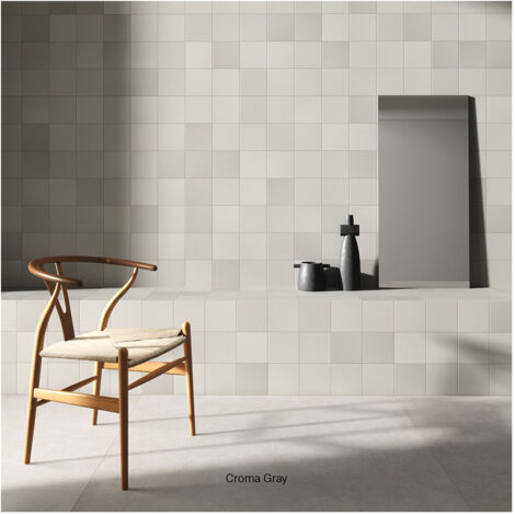 Carrelage effet camaïeu CROMA 15x15cm  Gray  Gray -  - boîte de  m2