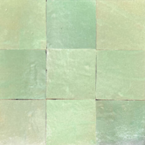 Zellige Marocain traditionnel. véritable. artisanal 10x10cm ép. 1.2cm - couleur : Amande - 43 - Gioia Materia