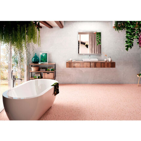 Plinthes pour Plinthes pour Carrelage effet terrazzo District South - Rose - Plinthe 60x7.5cm boîte de 7.20 ml - Rose - Rose - Plinthe 60x7.5 cm boît