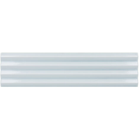 Carrelage mural faïence effet relief RYTHM 20x5cm 20x5cm Waffle Baby blue - Brillant - boîte de 0.38 m2 20 x 5 cm Waffle Baby blue - Brillant / Poli