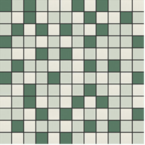 Mosaïque de grès cérame QUADROCOLOR COMBI - Mosaïque 2.5x2.5cm B196 Vert céladon. vert et blanc - boîte de 2 m2 - Mosaïque 2.5x2.5cm B196 Vert céla -
