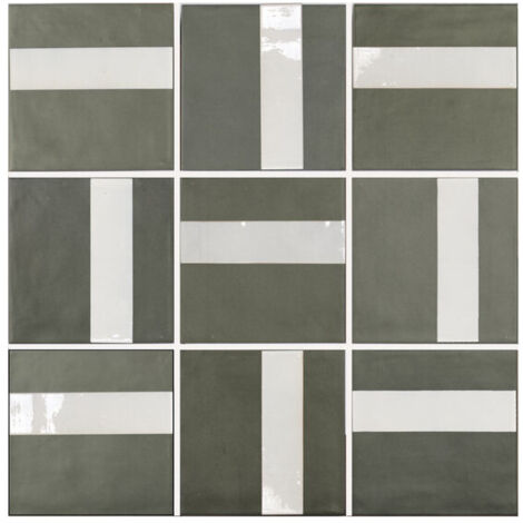 Carrelage effet argile DUST DECOR 15x15cm Vert - boîte de 0.50 m2 DECOR 15x15 cm 5f6156 - - boîte de 0.59 m2
