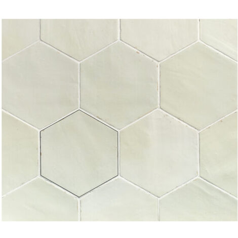 Carrelage effet Argile ATLAS HEXA Hexagone 16x14cm Vert d'eau - boîte de 0.33 m2 Hexagone 16x14 cm Vert d'eau -  - boîte de 0.33 m2