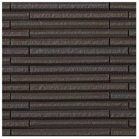 Mosaïque de grès cérame Zen INAX HOSOWARI BORDER - Deep brown  boîte de 1 m2  -  Deep brown - boîte de 1 m2