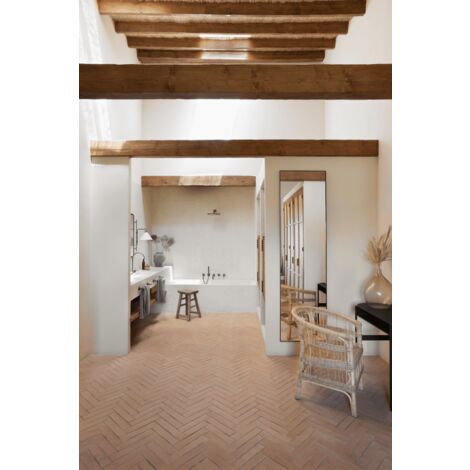 Carrelage TERRE CUITE NATURELLE BRUTE FORMAT RECTANGLE 60 x 20 x 2.5 cm boîte de 0.60 m2  - Gioia Materia