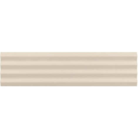 Carrelage mural faïence effet relief RYTHM 20x5cm 20x5cm Waffle Beige pâle - Mat - boîte de 0.38 m2 20 x 5 cm Waffle Beige pâle - Mat - boîte de 0.42