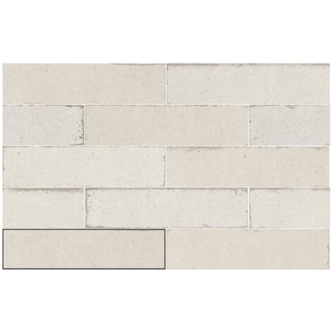 Carrelage effet argile TERRA Brique 28x7cm Neve - Naturel - boîte de 0.59 m2