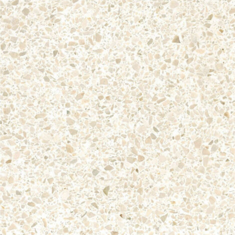 Véritable Carreau Terrazzo fond blanc inclusions crème Botticino 0/7 40x40 cm boîte de 0.80m2 Satiné - Gioia Materia