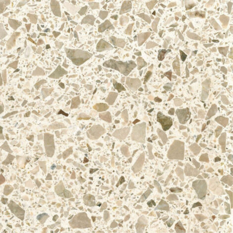Véritable Carreau Terrazzo fond blanc inclusions beiges BA 0/25 60x30 cm boîte de 0.72m2 Satiné - Gioia Materia
