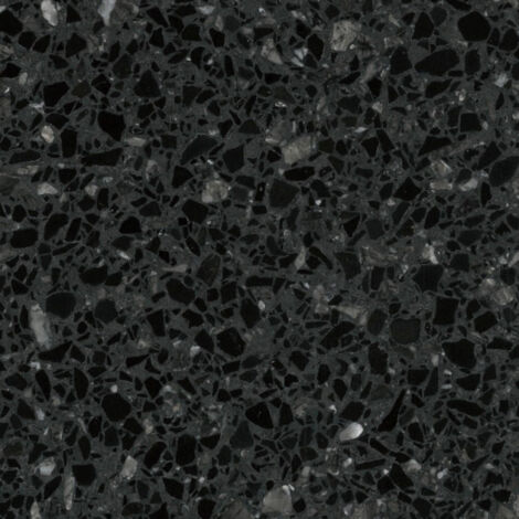 Véritable Carreau Terrazzo fond gris foncé inclusions noir et gris foncé Blawhi 60x40 cm boîte de 0.72m2 Satiné - Gioia Materia