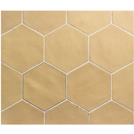 Carrelage effet Argile ATLAS HEXA Hexagone 16x14cm Jaune - boîte de 0.33 m2 Hexagone 16x14 cm Jaune - - boîte de 0.33 m2