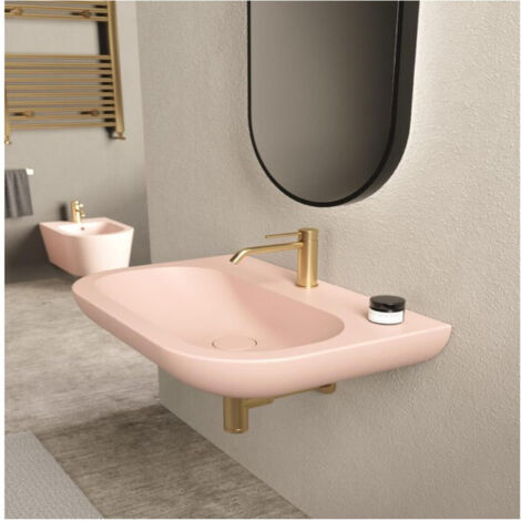 FORM 68x45 Rose brillant. sans bonde. sans siphon. 0 trou (1/5)