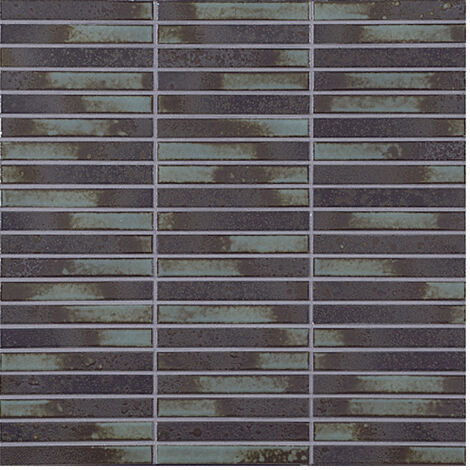 Mosaïque de grès cérame Zen INAX YOHEN BORDER - Dark green mix  boîte de 1.91 m2  -  Dark green mix - boîte de 1.91 m2