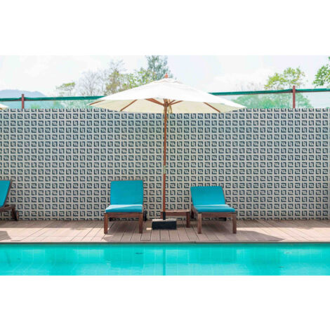 Mosaïque 2.5x2.5cm motif géométrique Palm Springs Palm (4 couleurs) Brillant boite de 2 m2 Brillant / Poli boite de 2 m2 - Mosaïque 2.5x2.5 cm Bleu -