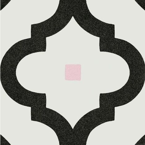 Carrelage effet carreau de ciment MAORI LADAKHI 20x20cm Noir - Mat - boîte de 1 m2 20x20 cm Noir - Mat - boîte de 1 m2
