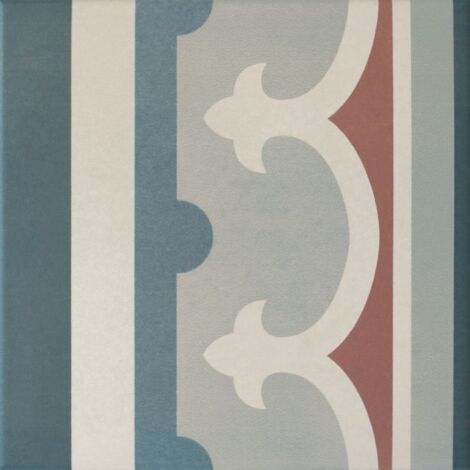 Carrelage effet carreau de ciment CAPRICE SAINT TROPEZ 20x20cm Frise (droit) 20x20cm Greige (gris/beige) - Mat - boîte de 1 m2 Frise (droit) 20x20 cm