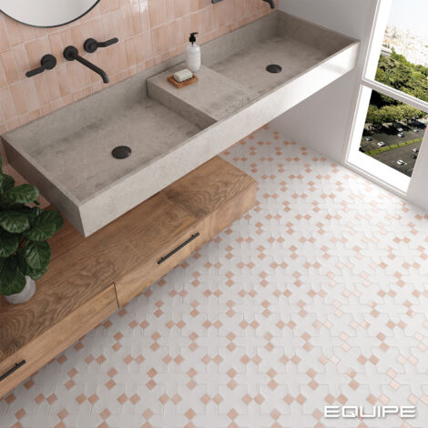 Carrelage effet rustique AL ANDALUS Etoile Bone - Mat - boîte de 0.49 m2 Etoile Bone - Mat - boîte de 0.49 m2