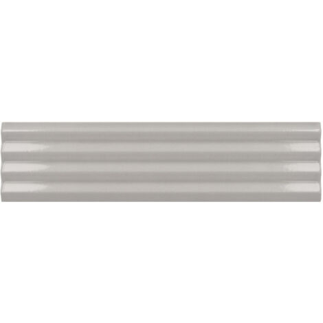 Carrelage mural faïence effet relief RYTHM 20x5cm 20x5cm Waffle Grey - Brillant - boîte de 0.38 m2 20 x 5 cm Waffle Grey - Brillant / Poli - boîte de