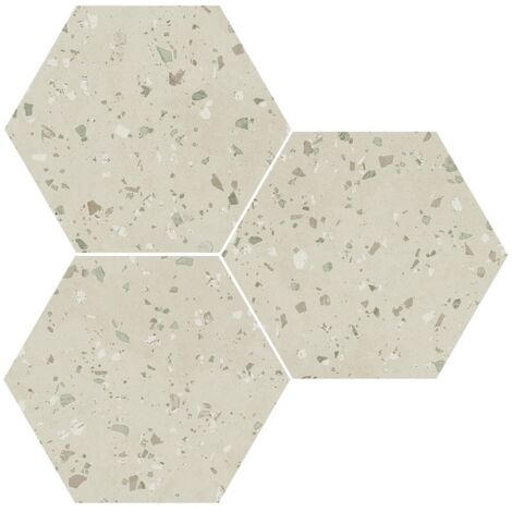 Carrelage effet terrazzo District South Hexagone 29x25cm Gris - Mat - boîte de 0.94 m2 Hexagone 29x25 cm Gris - Mat - boîte de 0.94 m2