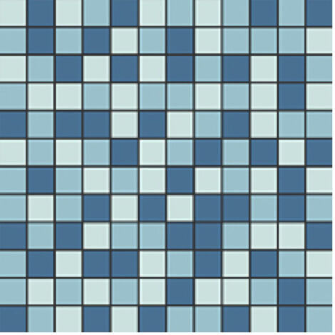Mosaïque de grès cérame QUADROCOLOR COMBI - Mosaïque 2.5x2.5 cm B202 Bleu. bleu pastel et bleu ciel - - Mosaïque 2.5x2.5 cm B202 Bleu. b - Mosaïque