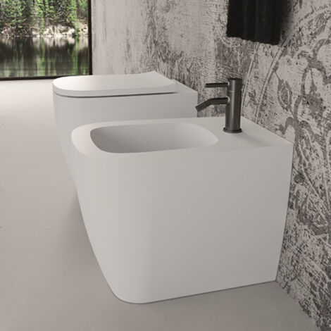 Bidet WUNDER monobloc Rose brillant. sans bonde (1/5)