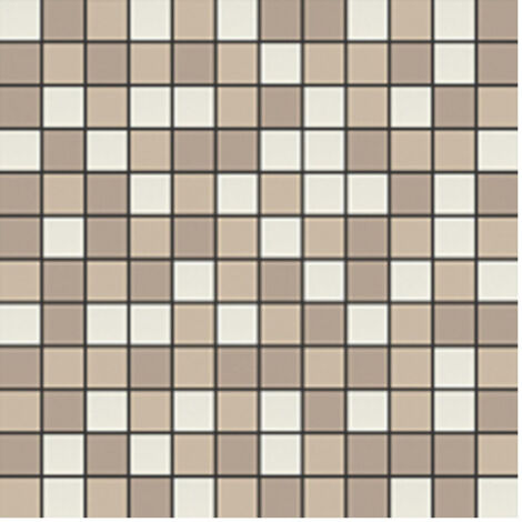 Mosaïque de grès cérame QUADROCOLOR COMBI - Mosaïque 2.5x2.5cm A247 Blanc. perle et beige - boîte de 2 m2 - Mosaïque 2.5x2.5cm A247 Blanc. perle et -