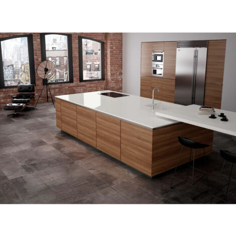 Plinthe Carrelage Effet Béton Noir 2500N
