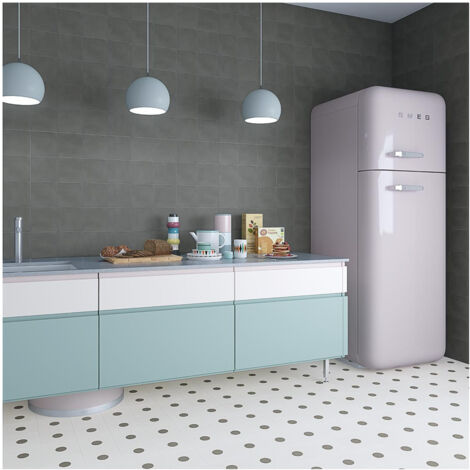 Carrelage effet carreau ciment uni Pop Tile Sixties 15x15cm (8 couleurs) 15x15cm Gris Moyen - Satiné - boîte de 1 m2 15x15 cm Gris Moyen - Satiné - b