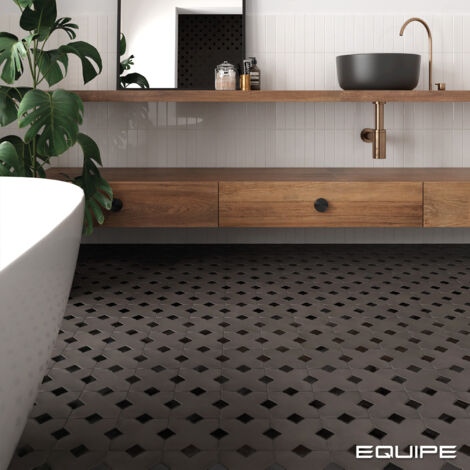 Carrelage effet rustique AL ANDALUS Cabochon Black hat - Brillant - boîte de 0.13 m2 Cabochon Black hat - Brillant / Poli - boîte de 0.13 m2