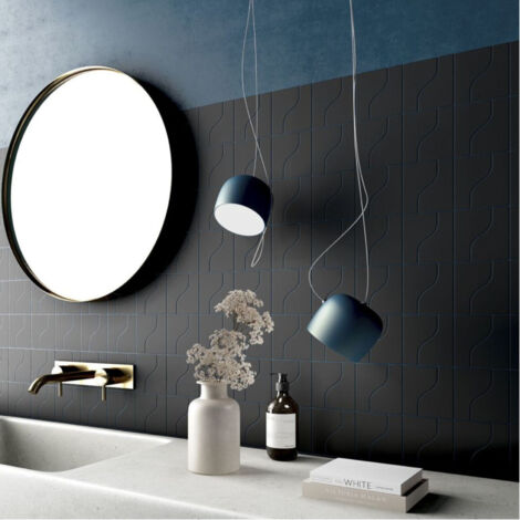 Carrelage mural faïence effet graphique REVERS 12x8.3cm 12x8.3cm Noir - Brillant - boîte de 0.48 m2 12x8.3cm Noir - Brillant / Poli - boîte de 0.48 m (1/3)