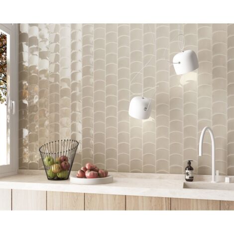 Faïence - WAVE - OLD CREAM - 12X12WA
