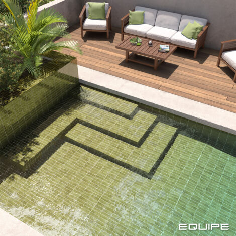 Carrelage mural faïence effet zellige COCO 15x5 cm Vert - Brillant / Poli - boîte de 0.50 m2