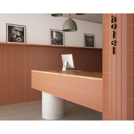 Carrelage mural faïence effet relief 20x5cm Terra – Finition mate – Pour espaces intérieurs – Boîte de 0.50 m2 – Equipe