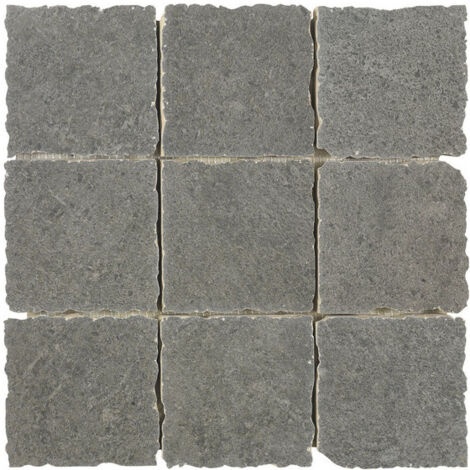 Carrelage effet pierre CAREA Mosaïque 10x10cm Gris Foncé. Anthracite - Naturel - boîte de 0.45 m2 - Mosaïque 10x10cm Gris Foncé. Anthra Mosaïque 10x1