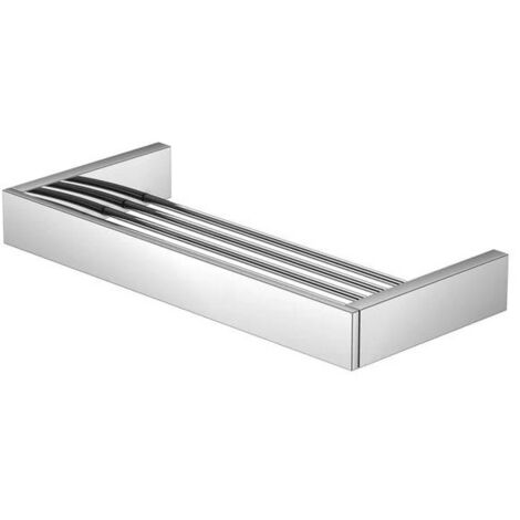 Porte-Savon Art Déco En Porcelaine Et Laiton - Blanc - Neuf Pour Lavabo