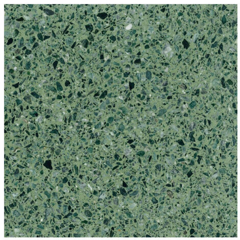 Véritable Carreau Terrazzo fond vert inclusions vert Verde Alpi 50x30cm boîte de 0.75m2 Satiné - Gioia Materia (1/4)