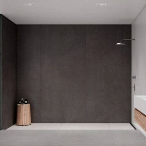 Carrelage grès cérame effet béton ciré EQUINOX 120x60 cm Anthracite -  - boîte de 1.42 m2