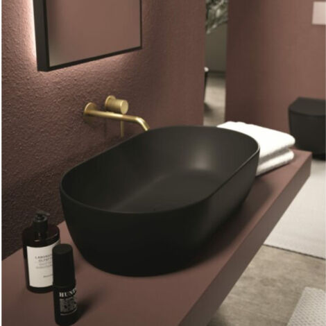 UNICA 70x38 Rose brillant. sans bonde. sans siphon (1/5)