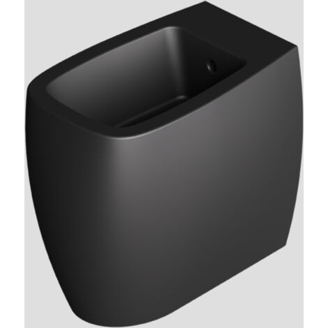 Bidet NUR monobloc Noir mat. Avec bonde assortie