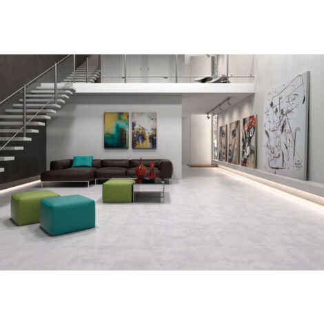 Carrelage effet béton ciré CEMENTO 60x60cm Gris clair - Mat - boîte de 1.44 m2 60x60 cm Gris clair - Mat - boîte de 1.44 m2