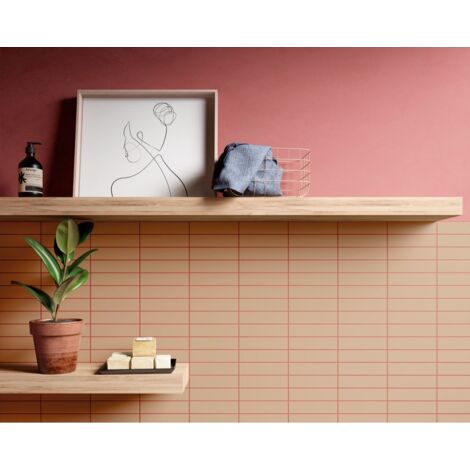 Carrelage mural faïence effet relief RYTHM 20x5cm 20x5cm Straw - Mat - boîte de 0.50 m2 20 x 5 cm Straw - Mat - boîte de 0.60 m2