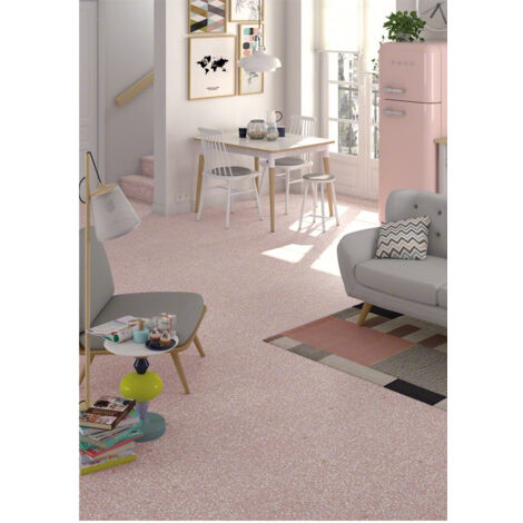 Plinthes pour Plinthes pour Carrelage effet terrazzo FARNESE AMALFI 30x9.4cm - Rose boîte de 11.72 mètres- Rose - Rose - Plinthe 29.3x9.4 cm boîte de