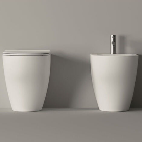 Bidet UNICA Monobloc Blanc brillant. Avec bonde assortie (1/5)