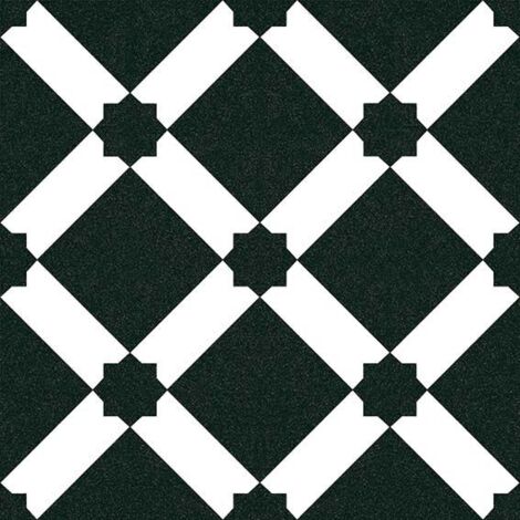 Carrelage grès effet carreau ciment 1900 Palau Grafito noir . 20x20cm 20x20cm Noir - Satiné - boîte de 1 m2 20x20 cm Noir - Satiné - boîte de 1 m2