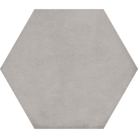 Carrelage effet chaux hexagone LAVERTON HEXAGONO BAMPTON ET BENENDEN Hexagone 26.6x23cm Gris Moyen - Mat - boîte de 0.50 m2 Hexagone 26.6x23 cm Gris